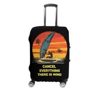 Windsurfing Cancel Everything There is Wind Funny Luggage Cover for Suitcase Washable Travel Trolley Case Universal Protector