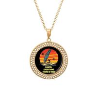 Windsurfing Cancel Everything There Is Wind Womens Pendant Necklace Sliver Gold Charms Necklaces Circle Fashion Jewelry