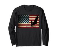 Windsurfing T Shirt Wind Surfing T-Shirt Windsurfer USA Flag Long Sleeve T-Shirt