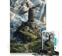 Windswept Ruin Adult Jigsaw1000 Pieces Memory Skill Fun Stable Fit No Shifting Parts Compact Fun for Family Game Time (38x52cm)