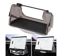 WinDu Under Screen Storage for Tesla Model 3 Y 2016-2025, Open and Close Hideable Center Console Organizer Tray with Anti-Slip Silicone Pad, Interior Accessories
