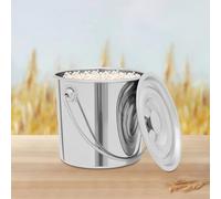WindWilder 6L 12L 20L Stainless Steel Bucket with Lid and Handle - Food Milk Bucket (6L)