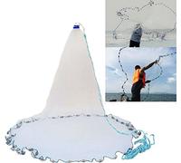 WindWilder Hand Throw Fishing Net - Portable Throwing Net - Fishing Cast Nets - Fishing Accessories - Nylon Thread with Steel Sinker, Diameter (4.2M)