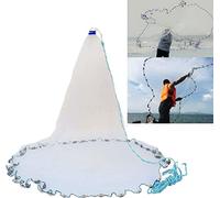 WindWilder Hand Throw Fishing Net - Portable Throwing Net - Fishing Cast Nets - Fishing Accessories - Nylon Thread with Steel Sinker, Diameter (4.2 Meter)