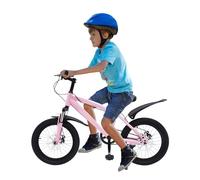 WindWilder Mountain Kid Bike 18 Inch Children's Mountain Bikes for Boys and Girls, Children Bicycle with Shock Absorber, Fender, Warning Bell, Reflector Light