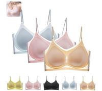 Windy Bra, Windy Bra Seamless Ultra Thin, Seamless Ultra-Thin Plus Size Ice Silk Comfort Bra (3pcs-B,X-Large)