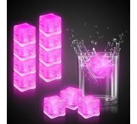 Windy City Novelties 12 pack LED Ice Cubes with Changing Lights (Pink)