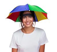 Windy City Novelties 13" Rainbow Umbrella Hat for Adults & Kids