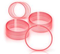 Windy City Novelties 22" Glow Stick Necklaces - 50 Pack (Red)
