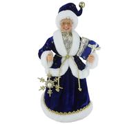 Windy Hill Collection 16” Blue, Silver & Gold Mrs. Claus Christmas Figurine 169480MS