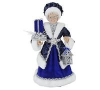 Windy Hill Collection 16" Inch Standing Brilliant Blue Mrs. Santa Claus Christmas Figurine Figure Decoration 162080Z