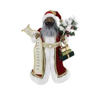 Windy Hill Collection 16" Inch Standing Name List African American Black Ethnic Santa Claus Christmas Figurine 416030A