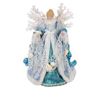 Windy Hill Collection 35 cm (14 in) Standing Aqua Angel Christmas Tree Topper or Table Top 148510