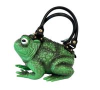 Windy Willow Green Glowing Glow in the Dark Toad Bag Purse Satchel Handbag Witch Frog Cottagecore Goblincore Dark Gothic, Gold Hardware