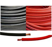 WindyNation 4 Gauge 4 AWG 30 Feet Total Welding Battery Pure Copper Flexible Cable Wire - Red + Black - Car, Inverter, RV, Solar