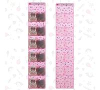 Windyun 2 Pcs Kids over The Door Shoe Organizer 24 Pockets Unicorn Baby Water Bottle Organizer Rack Hanging Girls Pink Shoe Storage for School Door Closet Bedroom Wall