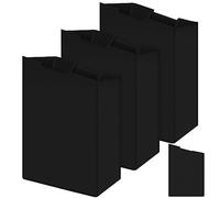 Windyun 3 Pcs Hypotenuse Laundry Sorter Replacement Bags Hamper Cart Removable Replacement Bags Laundry Storage Organizer Bag Hamper Liner, No Hooks 14.76 x 8.66 x 23.23/19.29 Inch(Black)