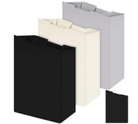 Windyun 3 Pcs Hypotenuse Laundry Sorter Replacement Bags Hamper Cart Removable Replacement Bags Laundry Storage Organizer Bag Hamper Liner, No Hooks 14.76 x 8.66 x 23.23/19.29" (Black,Beige,Gray)