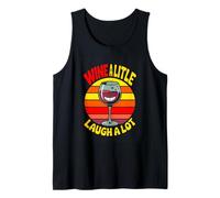 Wine A Little Laugh A Lot Funny Wine Lover Humor Tank Top