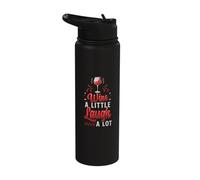 Wine A Little Laugh A Lot Wine Lover Stainless Steel Insulated Water Bottle