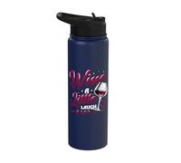 Wine A Little Laugh A Lot Wine Lover Stainless Steel Insulated Water Bottle