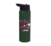 Wine A Little Laugh A Lot Wine Lover Stainless Steel Insulated Water Bottle