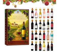 Wine Advent Calendar 2025, 2025 Wine Advent Calendar, 24 Days of Christmas Advent Calendar Boxes, 2D Acrylic Christmas Tree Ornament, A Daily Tasting Journey Through the Diverse Flavors of Wines