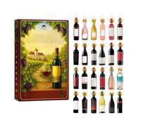 Wine Advent Calendar 2025, Alcohol Advent Calendar, Wine Lover's Advent Calendars, 24 Days of Christmas Countdown Calendars, 2D Acrylic, Through the Diverse Flavors of Wines (1 pcs)
