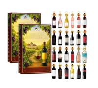 Wine Advent Calendar 2025, Alcohol Advent Calendar, Wine Lover's Advent Calendars, 24 Days of Christmas Countdown Calendars, 2D Acrylic, Through the Diverse Flavors of Wines (2 pcs)