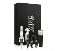 Wine Aerator Pourer Set, Acrylic Red Wine Decanter Pourer Modern Red Wine Accessories Gift Set for Christmas New Year Party Valentine's Day Wine Lover