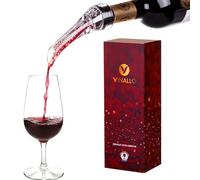 Wine Aerator Pourer Spout Diffuser - Wine Decanter with Aerator Attaches to Wine Bottle for Enhanced Flavor | Premium Quality Wine Air Aerator with Reusable Silicone Wine Stopper | No Drip or Spill
