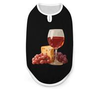Wine And Cheese Novelty Dog Shirt Soft Cozy Pet Vest Sweatshirt Tank Tops Sweater