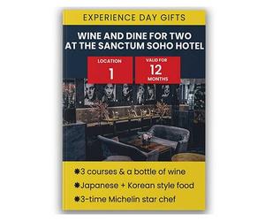 Wine and Dine for Two at The Sanctum Soho Hotel Gift Experience