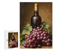 Wine And Grapes Still Life Jigsaw Puzzle for Adults And Families, 300 PCS, A Mindful Leisure Activity for Puzzle Lovers, at Home