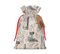 Wine And Winemaking Winery Grape Field Print Gift Reusable Drawstring Decor Bags Festive Birthday Party Favors Pouchesor