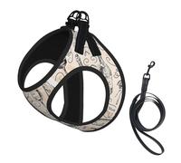 Wine And Winemaking Winery Grape Field Print Small Dog Harness And Leash Set, Adjustable Soft Vest With 360° Reflective Straps For Cats Puppy