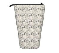 Wine and Winemaking Winery Grape Field Print Telescopic Pencil Case Adjustable Lightweight Office Stationery Organizer Pouch