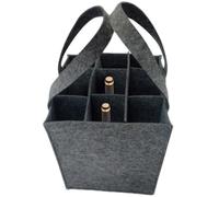 Wine Bag Carrier Tote - Wine Travel Bag, Felt 9 Bottle Insulated Leak Proof Wine Bag | Picnic Job Beach Wine Travel Bag, Portable Wine Bottle Carrying Case for Wine Drinkers, Dark gray, ???????????,