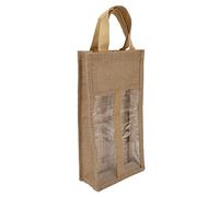 Wine Bag Christmas Elegant Jute Burlap Wine Bag Tote Jute, PVC Double Bottle Burlap Bag Nordic Style Burlap Bag Purse Sets Kits, Wine Travel Bags with Handle for Wine Bottles