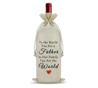 Wine Bag for Dad Fathers Day Birthday Gifts for Father from Daughter Son Wine Accessories Gifts for Wine Lovers Father in Law Appreciation Gifts for Dad Wine Bottle Decoration Bag Christmas Retirement