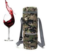 Wine Bag - Portable Insulated Wine Bag with Handle | Foldable Wine Bag for Spirits Thick Camping Bag for Parties, Beach, Travel, camouflage, Fare riferimento alla descrizione, See description