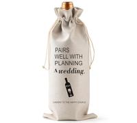 Wine Bage engagement gifts for couples, engagement wine bag gift for Mr and Mrs, Marriage Honnymoon Wedding party gifts wine bag (Bottle with glass)