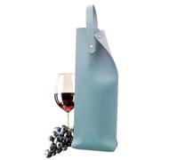 Wine Bags for Travel,Wine Carrier Tote - Single Bottle Carrier Portable Reusable Leather Champagne Carrying Tote for Restaurants