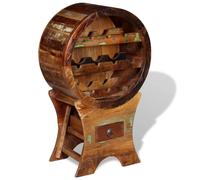 Wine Bar Rack Bottle Holder Storage for 10 Bottles Solid Reclaimed Wood vidaXL
