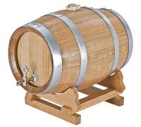 Wine barrel with 3 liter steel tank