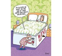 Wine Bed - Humour Greetings Card 10405 (Happy Birthday)
