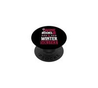 Wine Books And Winter Solstice Red Wine Loving Book Reading PopSockets Adhesive PopGrip