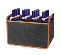 Wine Bottle Bag - 12 Place Bottle Carrier Bag | Felt Storage | Reusable Wine | Ideal for Travel, Camping, Picnic, Handy Transport, Bottle Organization,