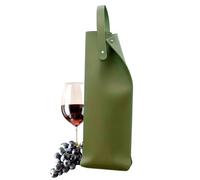 Wine Bottle Bag, Leather Wine Bag | Protective Bags for Wine Bottles - Reusable Wine Bottle Carrier Single Champagne Bag for Travel Picnic Christmas, Vegetable, verwijzen naar de beschrijving, Unisex