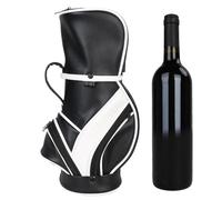 Wine Bottle Bag - Stylish Wine Knock Bag, Single Bottle Gift Carrier | Reusable Wine Holder, Insulated Wine Bag, Durable Bottle Transport Bag for Travel, Dinner Parties or, Black and White, see